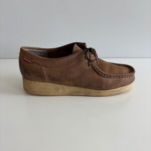 Clarks Padmora Loafer Brown Leather Lace Up Beeswax Shoes Size 8 Mens 72189